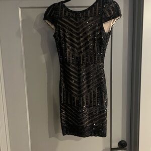 Dress The Population Tabitha Black Sequin Dress